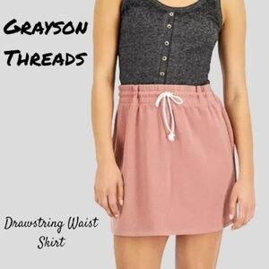GRAYSON THREADS Black Label NWT Juniors' Drawstring-Waist Skirt